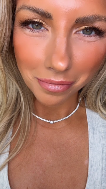 Solitaire Fancy Shape Tennis Necklace