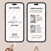 Snowflake Hearts Phone Wristlet