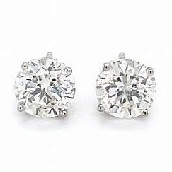 4-Prong Lab Grown 14K Martini Stud Earring