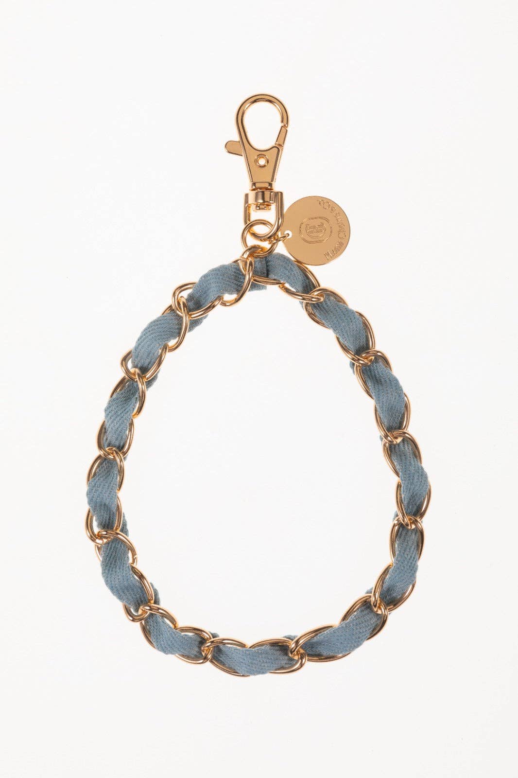 XL Denim Dream x Gold Phone Wristlet