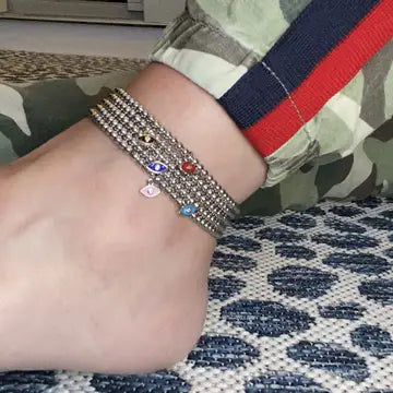 TARA'S SWEET LITTLE EYE ANKLE BRACELETS
