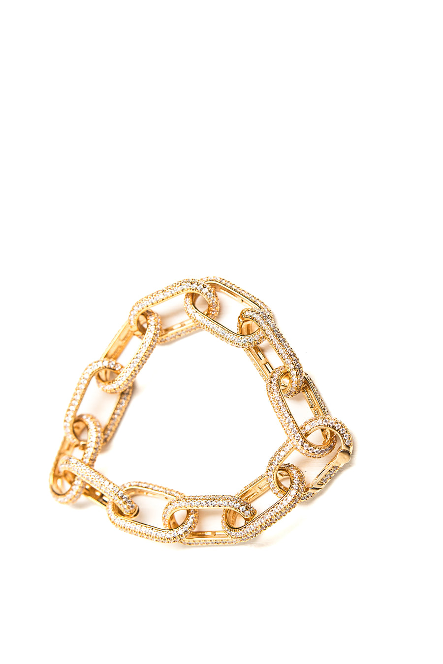 Isabella Pave Link Bracelet - Gold