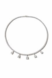 Fancy Pear Tennis Necklace