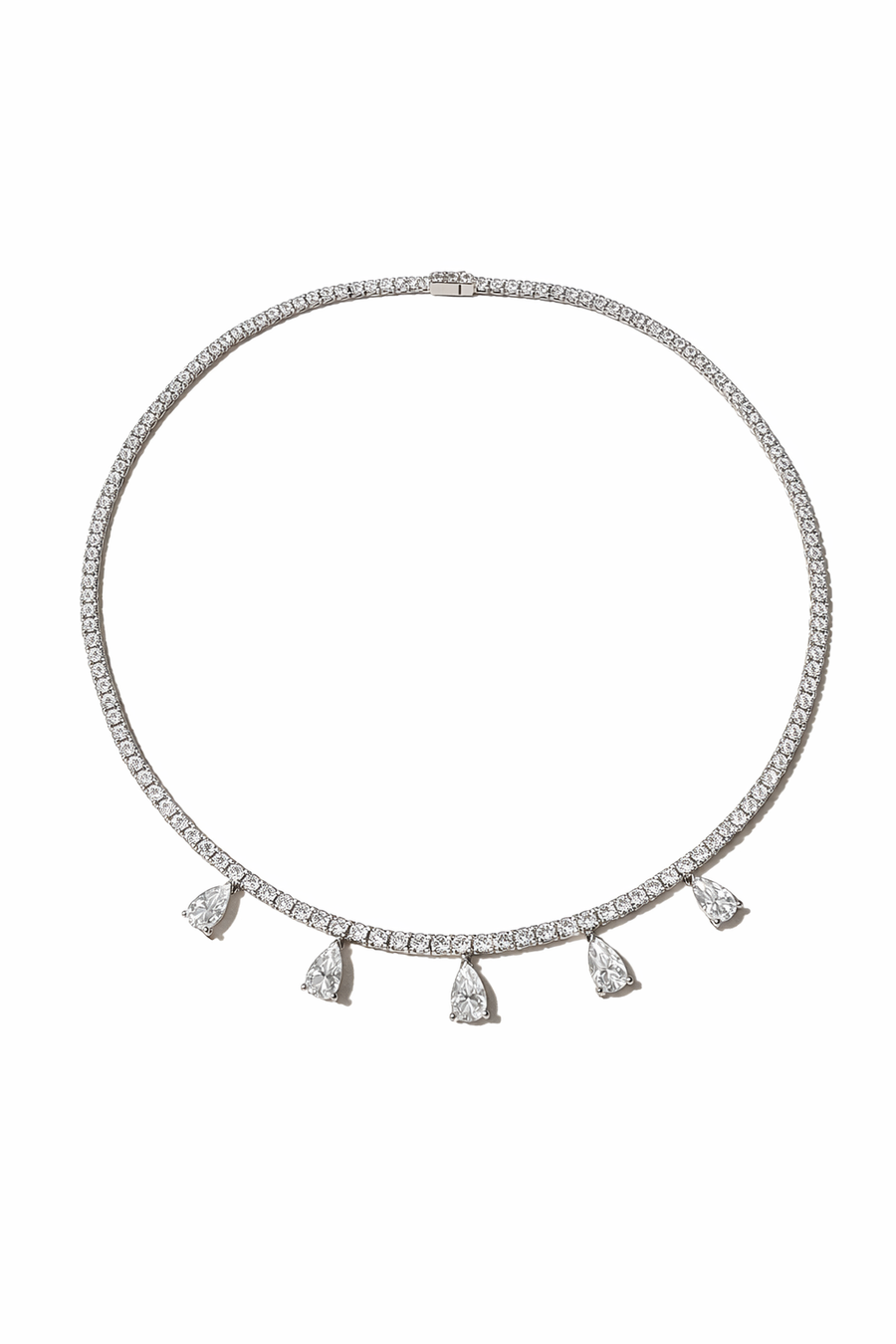 Fancy Pear Tennis Necklace