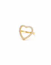 Large Open Heart Ring