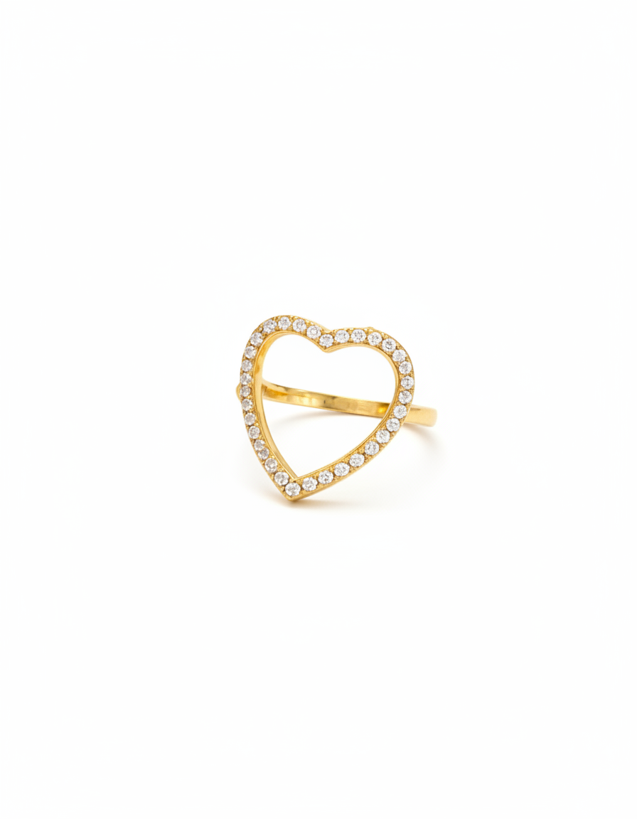 Large Open Heart Ring