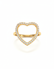 Large Open Heart Ring