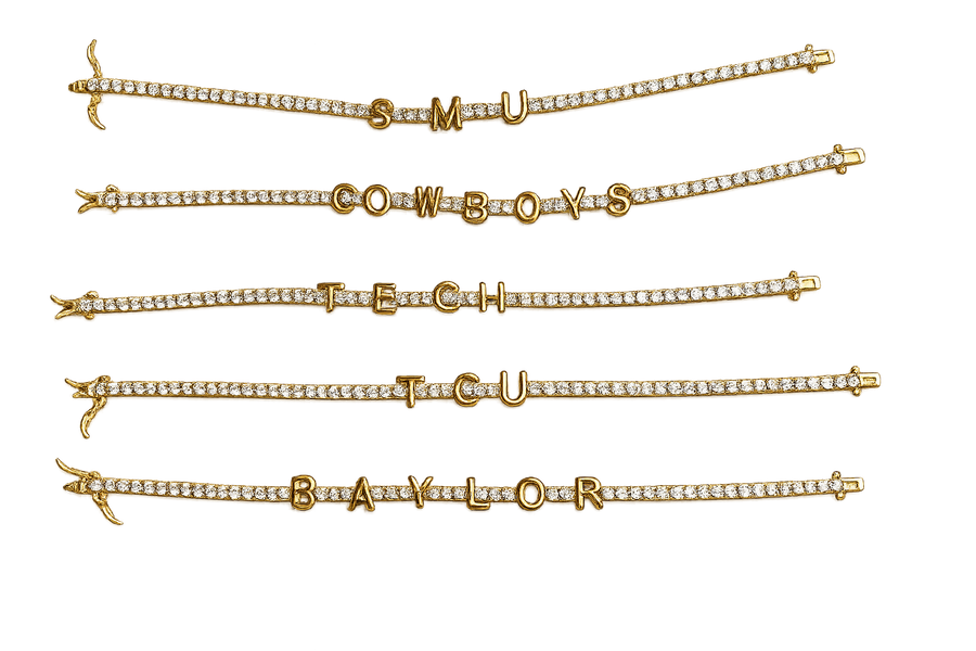 Custom Letter Tennis Bracelet