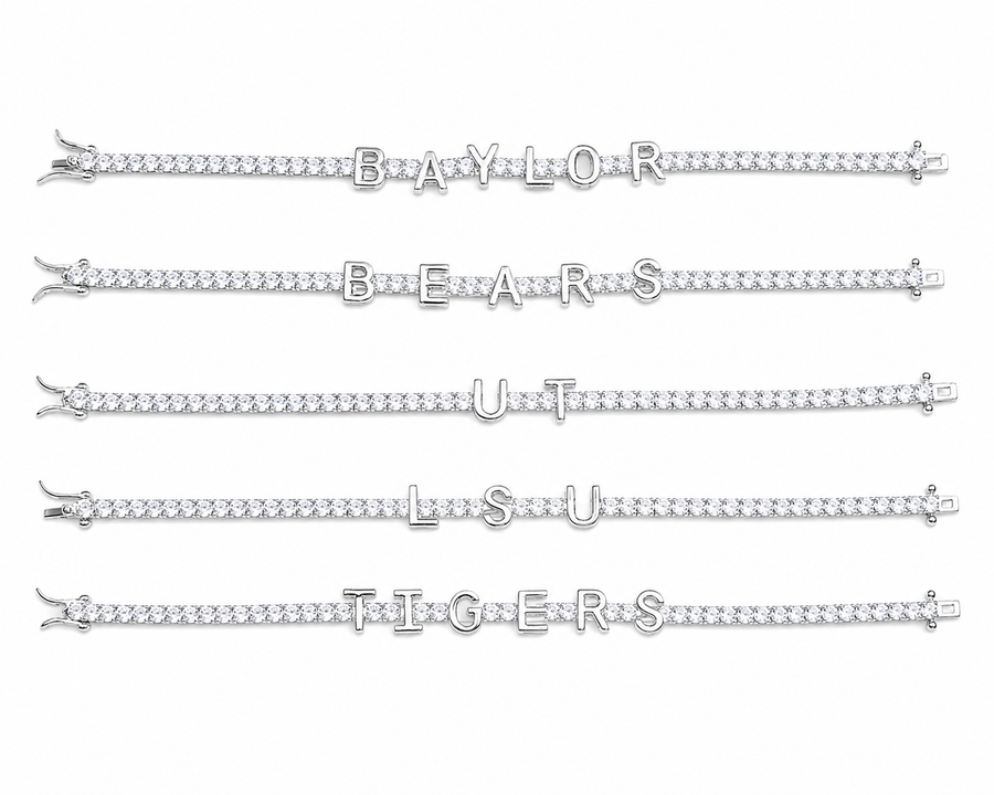 Custom Letter Tennis Bracelet