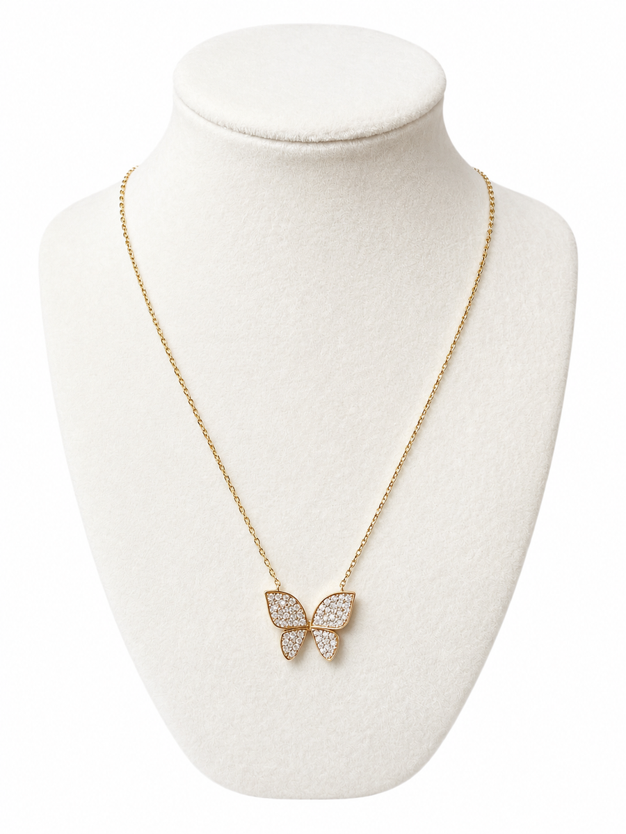 Lab Butterfly Necklace