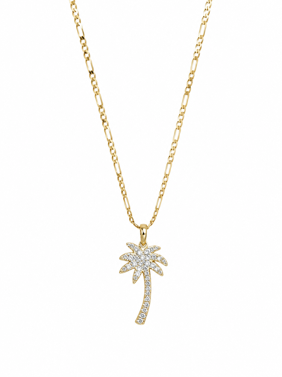Glittering Palm Tree Necklace