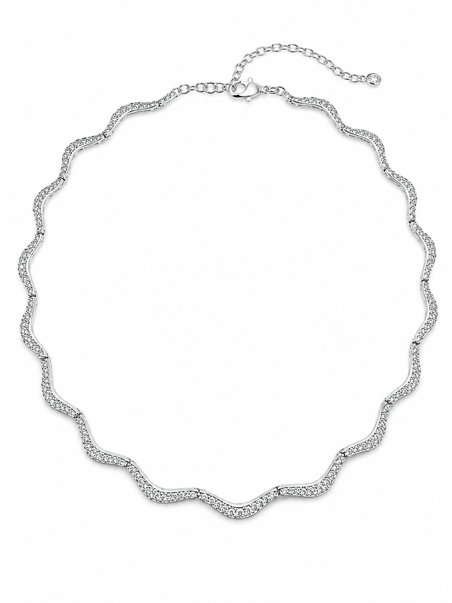 Wavy Tennis Necklace