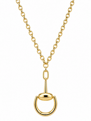 Horsebit Charm On Oval Chain