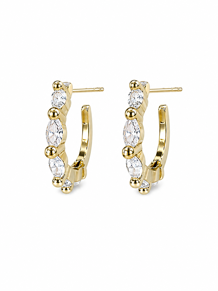 Marquis Huggie Earring