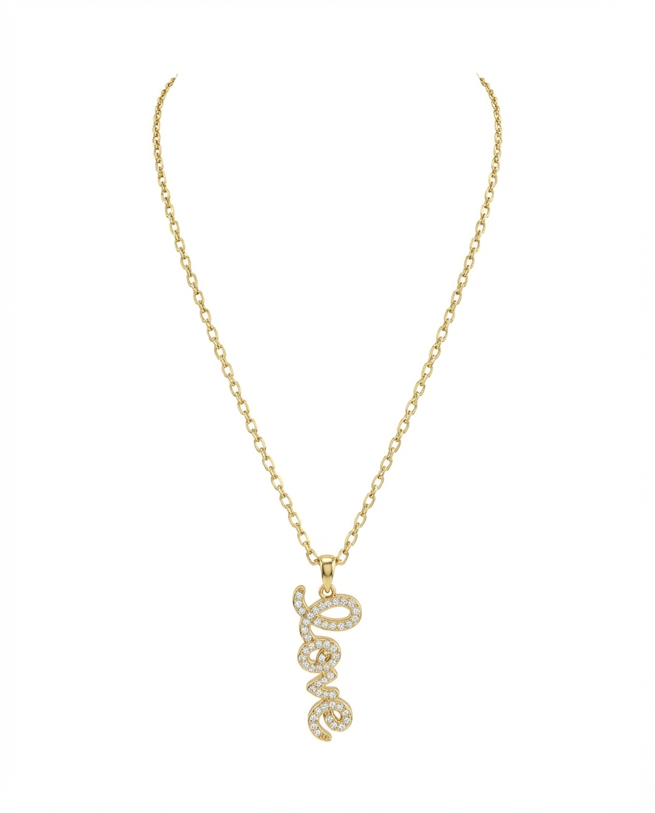 Love Script Necklace