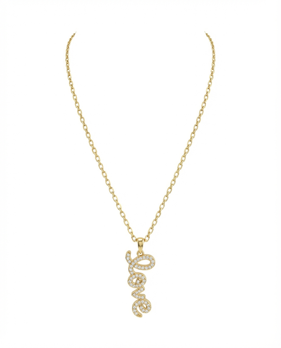 Love Script Necklace