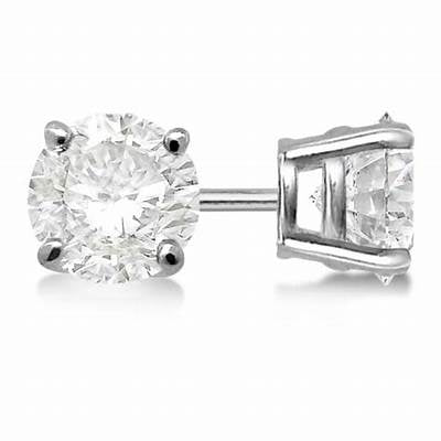 4-Prong Lab Grown 14K Martini Stud Earring