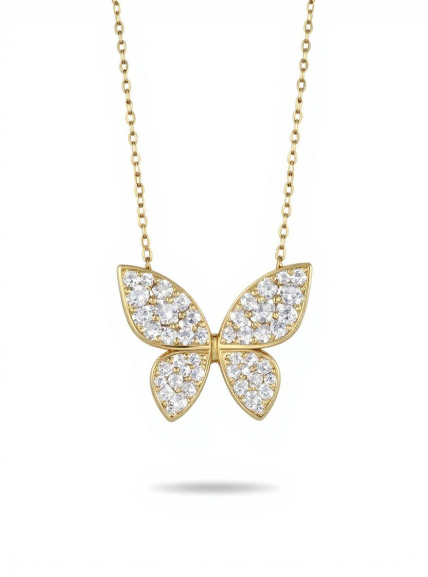 Lab Butterfly Necklace
