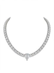 Solitaire Fancy Shape Tennis Necklace