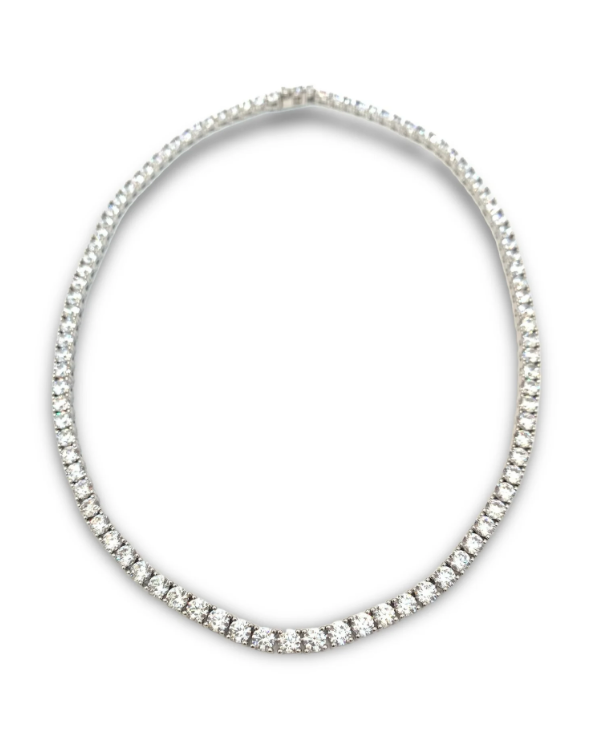 4mm London Tennis Necklace - White Gold