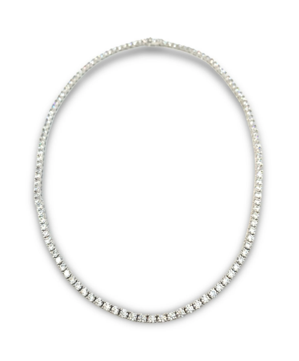 3mm London Tennis Necklace - White Gold