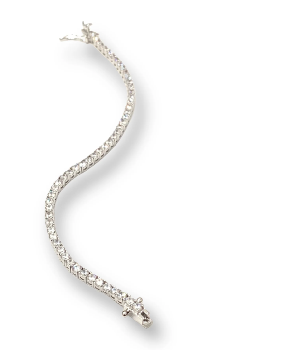 2mm London Tennis Bracelet - White Gold