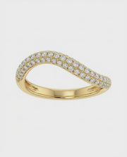 Wave Diamond Stack Ring